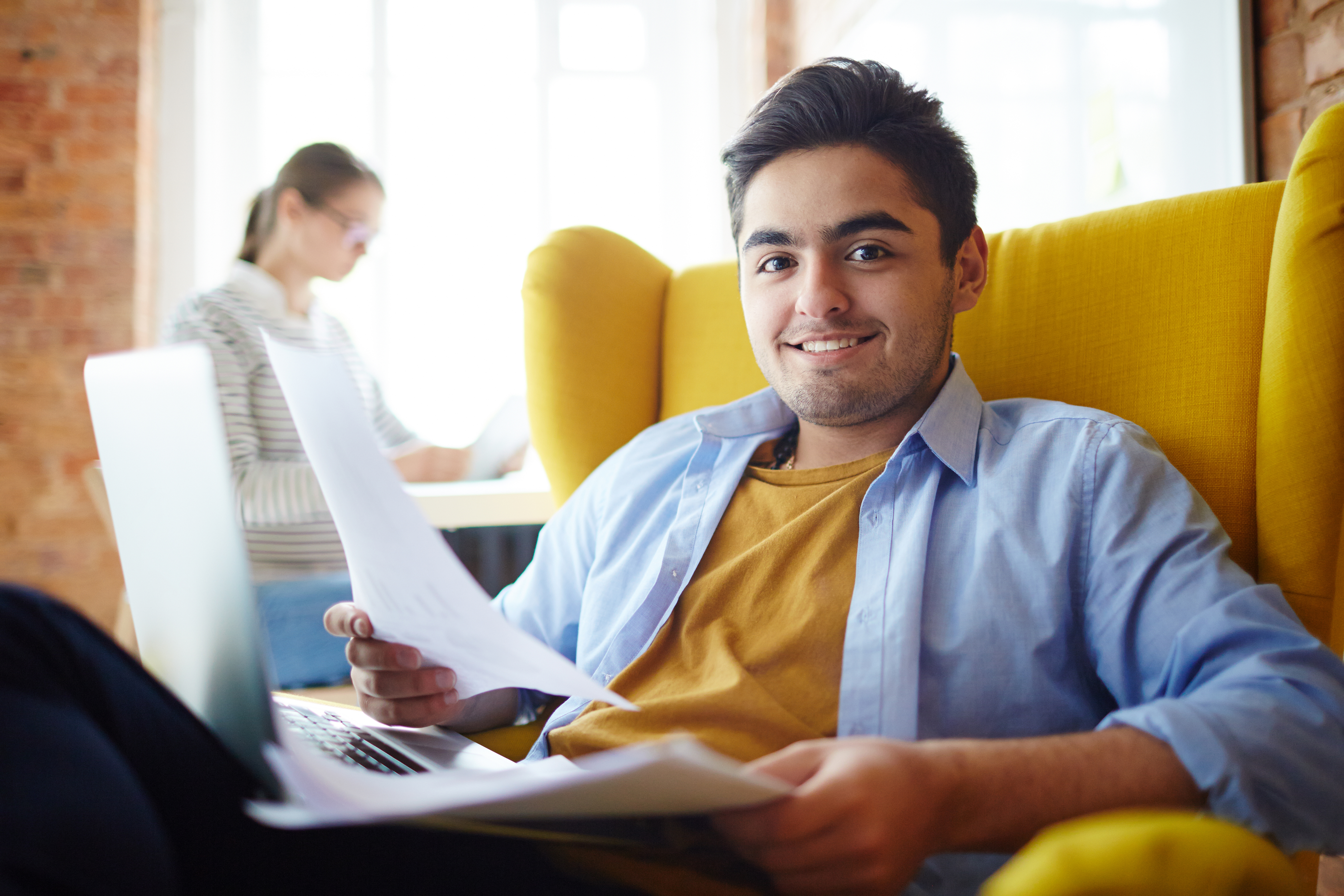 Student with offer letter